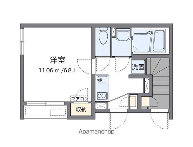 クレイノ白子(1K/1階)の間取り写真