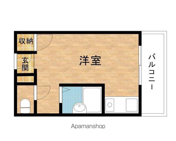 アルカディア(ワンルーム/2階)の間取り写真