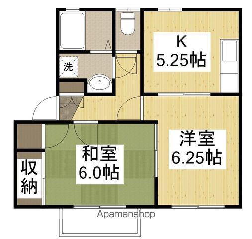 ASDコーポ8棟(2K/1階)の間取り写真