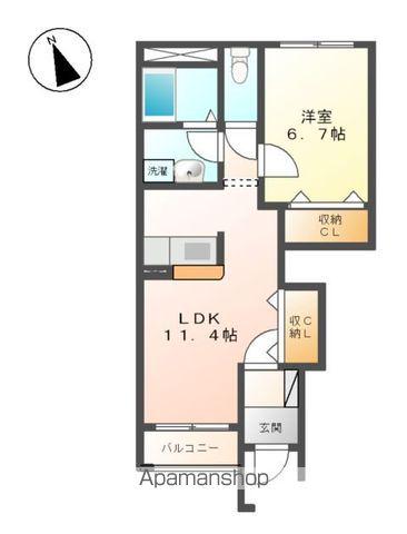 クレアハウス(1LDK/1階)の間取り写真