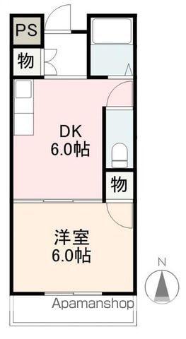 伊鍋ハイツ(1DK/1階)の間取り写真