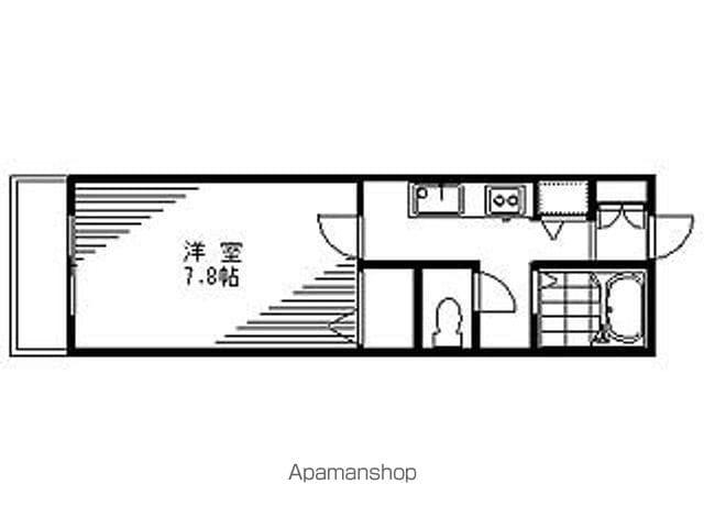 プロローグ蓮台寺(1K/1階)の間取り写真
