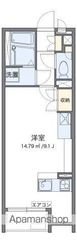 レオネクストPINES M(ワンルーム/1階)の間取り写真