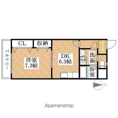 プレミール(1DK/4階)の間取り写真