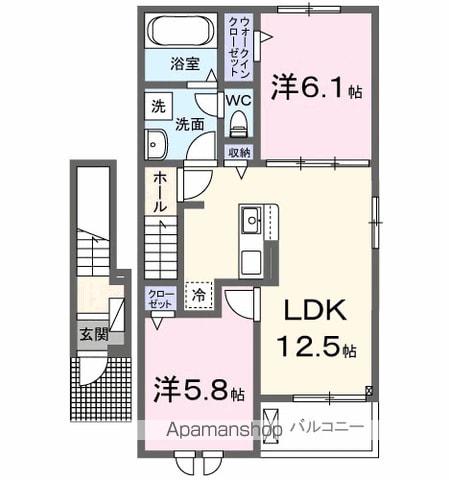 村山ベース(2LDK/2階)の間取り写真