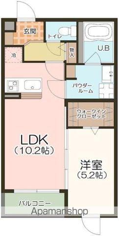 ニンフェンブルグ堀田(1LDK/2階)の間取り写真