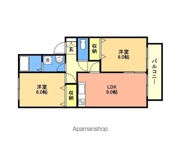 メゾン悠悠A(2LDK/1階)の間取り写真