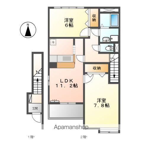 ロイヤルエステート(2LDK/2階)の間取り写真