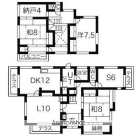 武蔵野線 東浦和駅 徒歩18分 2階建 築40年(3SLDK)の間取り写真
