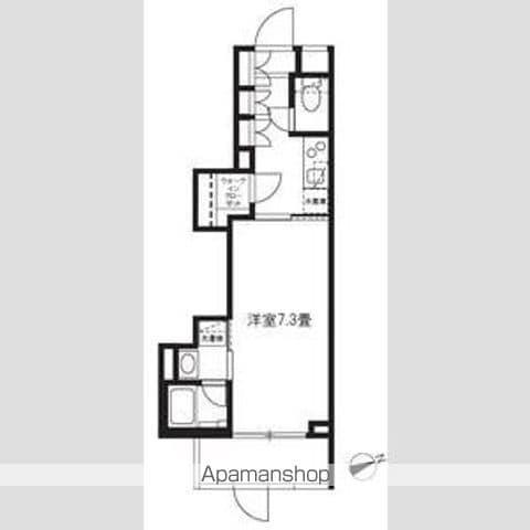 アンベリール墨田2(1K/1階)の間取り写真