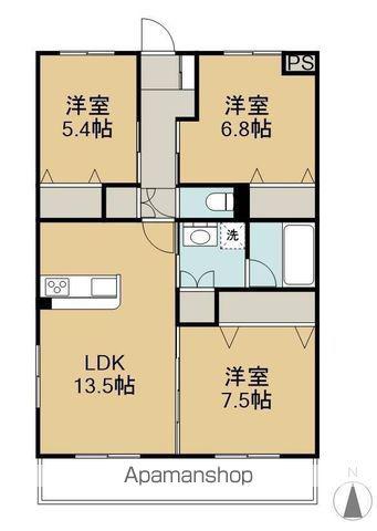 レジデンスリラ横尾(3LDK/3階)の間取り写真