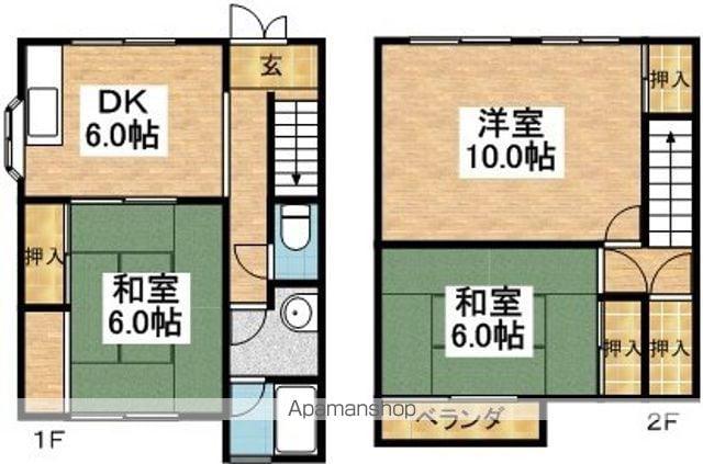 園田ハイツ(3DK)の間取り写真