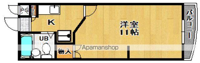 グリーンウッド郡山(1K/2階)の間取り写真