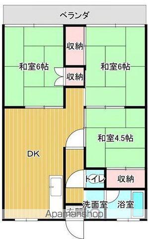 吉田屋マンション(3DK/3階)の間取り写真