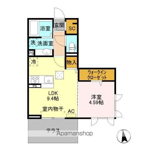 パストラル 泉(1LDK/1階)の間取り写真