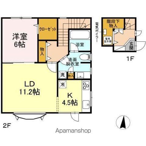 根室本線 柏林台駅 徒歩18分 2階建 築24年(1LDK)の間取り写真