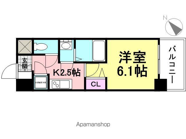 レジュールアッシュ アーバンゲート(1K/4階)の間取り写真