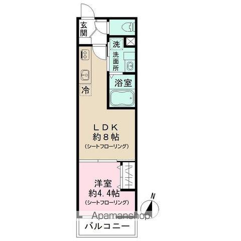 Jブラン竹ノ塚(1LDK/2階)の間取り写真