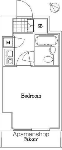 クリオ阪東橋壱番館(1K/4階)の間取り写真