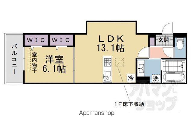 GRAMM下津林ウエスト(1LDK/3階)の間取り写真