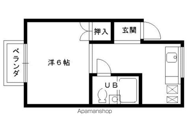 ハイツ山喜(1K/2階)の間取り写真