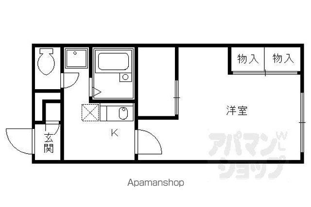 レオパレスアルモニ2番館(1K/3階)の間取り写真