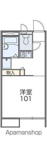 パークサイド室小路(1K/2階)の間取り写真