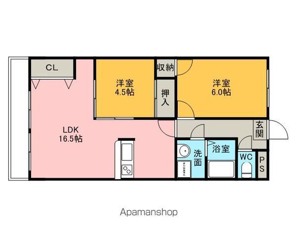 グランドステージ桜ヶ丘(2LDK/5階)の間取り写真