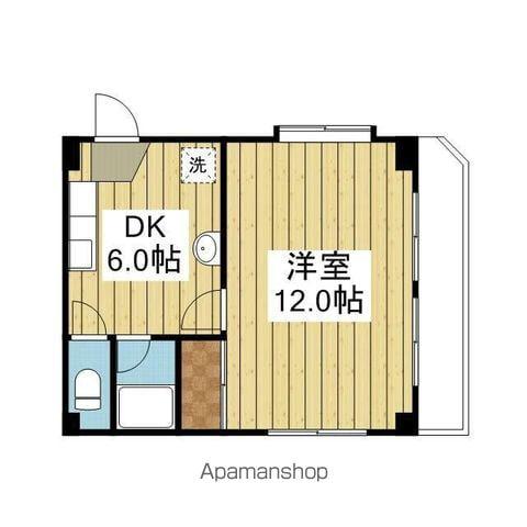 CASUKIDO(1DK/4階)の間取り写真