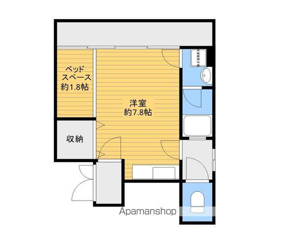 泉ビル(ワンルーム/2階)の間取り写真