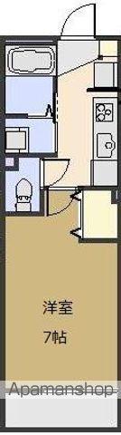 ラフィーユ六町(1K/2階)の間取り写真