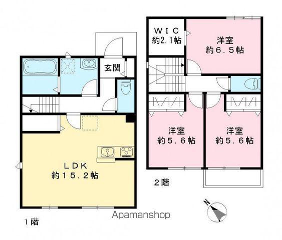 京成電鉄千原線 大森台駅 徒歩12分 2階建 築1年(3LDK)の間取り写真