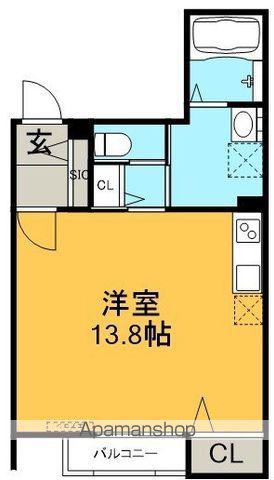DELAS CASA金山(ワンルーム/3階)の間取り写真
