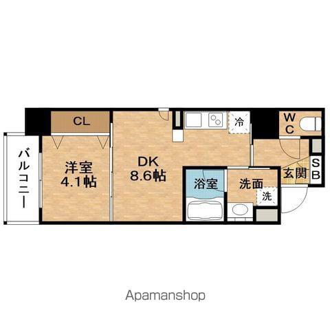 AZALEA UMEDA(1LDK/3階)の間取り写真