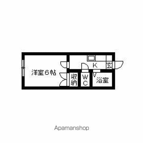 ビレッジ柏木(1K/1階)の間取り写真