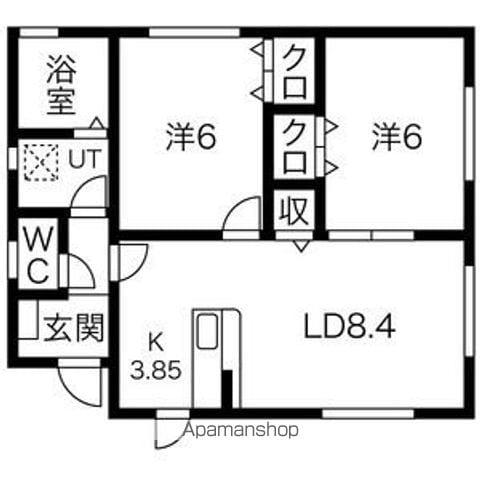 東北本線 花巻駅 徒歩23分 1階建 築24年(2LDK)の間取り写真
