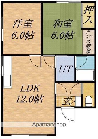 YELL・JOYⅠ(2LDK/2階)の間取り写真