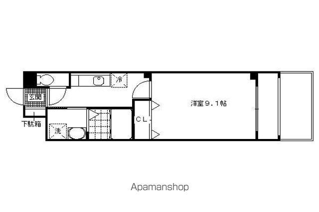 AC.COURT(1K/1階)の間取り写真