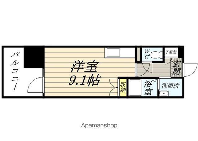 GRAND ETERNA岡山Ⅲ(ワンルーム/2階)の間取り写真