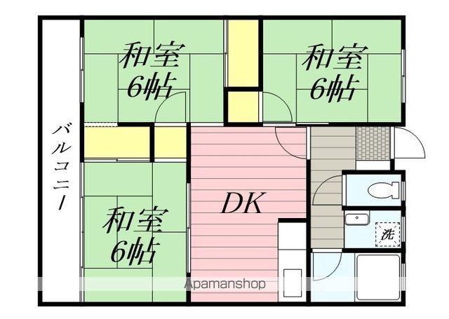 内野ビル(3DK/3階)の間取り写真