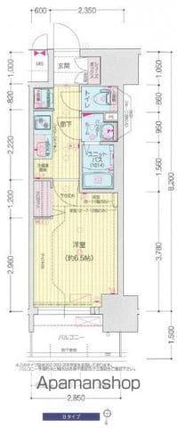 プレサンス伏見アーバンベース(1K/4階)の間取り写真