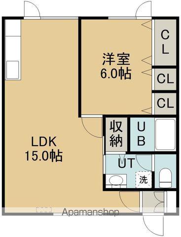 ベイトミオカⅡ(1LDK/2階)の間取り写真