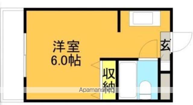 メゾン・ド・エソール(ワンルーム/1階)の間取り写真