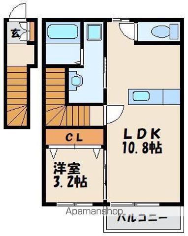 ラフォーレ名残ⅠA(1LDK/2階)の間取り写真