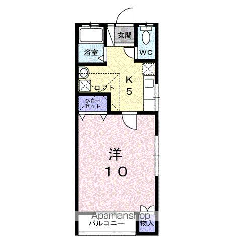 WINSTON(1K/2階)の間取り写真