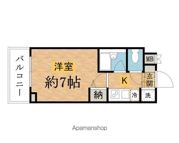 スパシエ八王子クレストタワー(1K/9階)の間取り写真