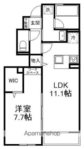 MALIE Ⅰ(1LDK/1階)の間取り写真