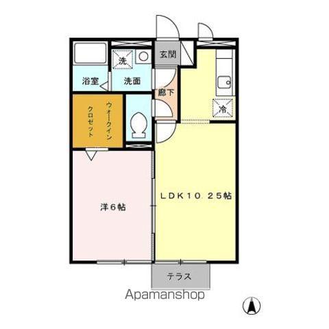 リーベンルーチェ(1LDK/1階)の間取り写真