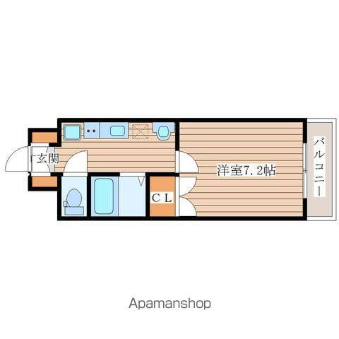 ソレイユハイツ泉中央(1K/6階)の間取り写真