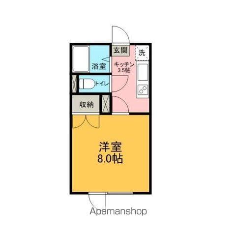 コーポKON(1K/2階)の間取り写真